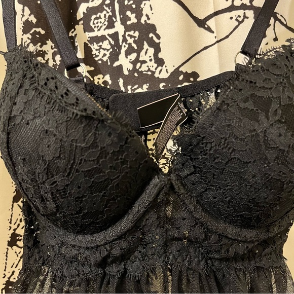Victoria S Secret Intimates Sleepwear Victorias Secret Lace Negligee Sexy Lingerie Mesh